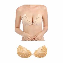 Slty Adhesive Bra Strapless Bra Reusable Backless Invisible Bra For Women Nude
