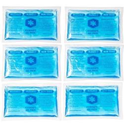 Icewraps 3X5 Gel Ice Pack Reusable - 6 Small Hot cold Ice Packs For Overheating Injuries Pain Relief First Aid