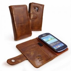 Tuff-Luv Samsung Galaxy S3 Mini Vintage Wallet Case & Screen Protector