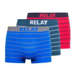 3 Pack Seamless Navy Stripe Boxer Red