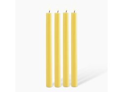 Traditional Dinner Candles Set Of 4 Poppy Yellow