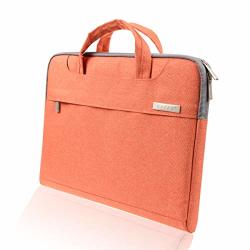 Cerro 15.6 Inch Water-resistant Canvas Fabric Laptop Sleeve notebook Computer Case ultrabook Briefcase Carrying Bag 15.6 Inch Orange