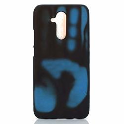 Xhc Back Protective Case Paste Skin + PC Thermal Sensor Discoloration Case For Huawei Mate 20 Lite Black Blue Color : Black Blue