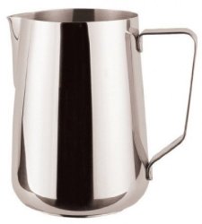 1LITRE Polished Stainless Steel Frothing Milk Jug For Latte & Cappucino Coffee By Sunnex