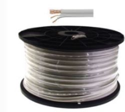 CB10-1 RG59 Power White 100M Cable