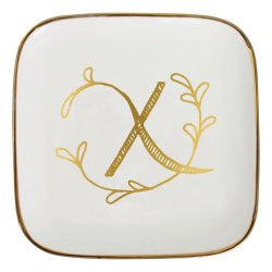 Trinket Jewelry Plate - Letter X