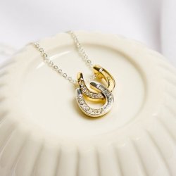 Goldair Gold & Silver Horseshoe Necklace