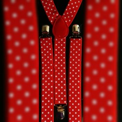 Red Polkadot Suspenders