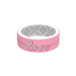 Eternal Love Silicone Rings - Lightpink white 7