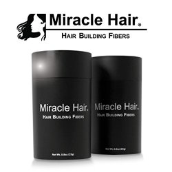 Miracle Hair 150 Day Supply: Premium Hair Fibers For Thinning Hair - Thicker Fuller Looking Hair In 60 Seconds Black