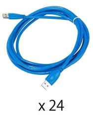 3 Pack 6 Foot Black USB 3.0 High Speed Male A To Male A Cable