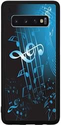 Sam Sandor - Treble Clef Music Note Sheet Music Blue Hard Rubber Phone Case For Galaxy S10 Case Cover