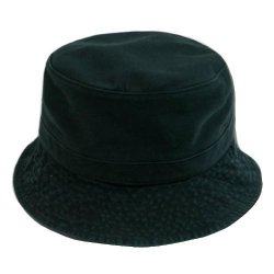Decky Cotton Bucket Hat - Black Small Medium