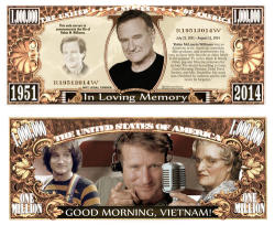 Robin Williams Novelty Dollar Bill