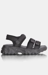 Tomtom Ladies Velcro Strap Sandals - Black - Black UK 4