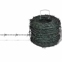 Oeyeo Barbed Wire Entanglement Wire Green Wire Roll 328 Ft