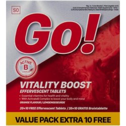 GO Vitality Boost Effervescent Tablets Value Pack 30 Tablets