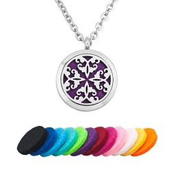 HooAMI Butterfly Essential Oils Aromatherapy Diffuser Locket Necklace 