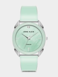 Anne Klein Silver Plated Mint Bangle Watch