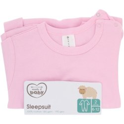 Made 4 Baby 2 Pack Sleepsuits Pink Newborn