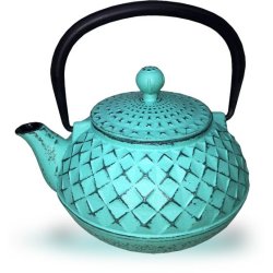Cast Iron Tetsubin Teapot Turquoise 500ML - 1KGS