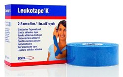 Leukotape K - Therapeutic Kinesiology Tape - 1" X 5.4 Yard Roll Blue