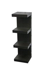 Fine Living - Juno Shelves - Pillar - 4 Shelf - Black Wood Grain