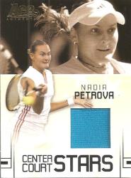 Nadia Petrova - Ace 06 "center Court Stars" - Rare "blue Jersey Memorabilia" Card Cc16