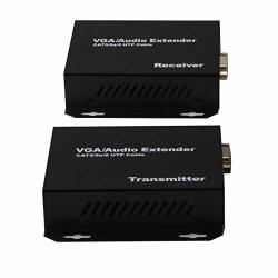 Vga Audio Extender Transmit Video Up To 1000FT Over Ethernet Cable Includes Transmitter And Receiver Resolution 1920X1440 Through CAT5 CAT5E CAT6 Utp Cable Ensures