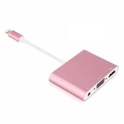 MicroWorld Lighting To Hdmi vga Adapter For Iphone ipad With Audio