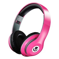 Volkano Rhythm Series Ultra Powerful Aux Headphones- Pink - Pink