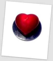 Rounded Heart Candle