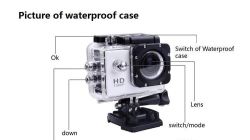 Hd1080p Sport Camera Waterproof 30m - Black