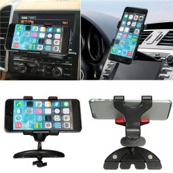 360 Universal Car Cd Slot Mount Cradle Holder Stand For Iphone Samsung Galaxy Cellphone Gps
