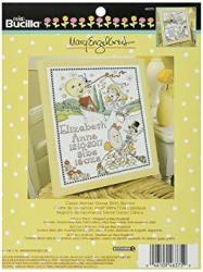 Bucilla Counted Cross Stitch Birth Record Kit 10 By 13-INCH Mary Engelbreit Classic Mother Goose