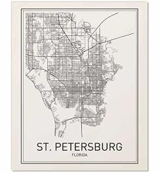 St. Petersburg Poster St. Petersburg Map Map Of St. Petersburg City Map Posters Modern Map Art City Prints Minimal Print Map Poster City Poster