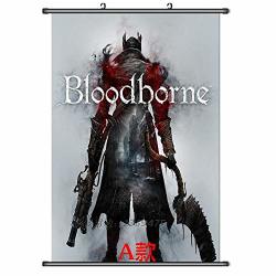 Futurecos Wall Scroll Poster Fabric Painting For PS4 Game Bloodborne Poster Home Decor Anime Scroll Painting Bloodborne The Old Hunters Edition 23.6 35.4 Inch 60CM 90 Cm A