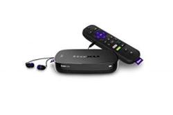 Roku Ultra 4K HDR HD Streaming Player With Enhanced Remote Voice Remote Finder Headphone Jack Tv Power And Volume Ethernet Microsd And USB 2