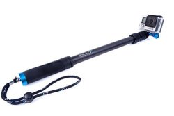 Glydesystems Gopro Carbon Fiber Pov Adjustable Extension Pole 17"-40" - Gopro Stick - Monopod-selfie Stick-compatible With Gopro Hero 4 5 Hero Session Sony Action Cam