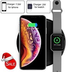 Cosoos Wireless Charger 2 In 1 Qi Wireless Charging Pad Stand Compatible For Iwatch Series 2 3 NIKE+ EDITION Iphone X 8 8PLUS Samsung Galaxy S9 S9+ S8 S8+ S7 NOTE 8 Google Nexus