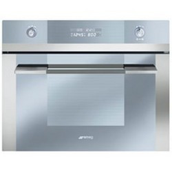 Smeg 45cm Linea Series Compact Combination Microwave Oven With Grill Stainless Steel