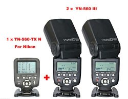 Yongnuo Yn560-tx Wireless Flash Controller For Nikon + 2 X Yn-560iii Flash
