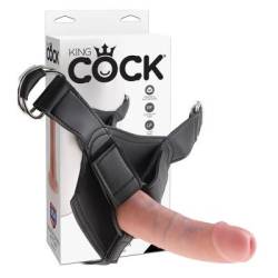 King Cock 6 Strap-on Harness With Realistic Removable Dildo