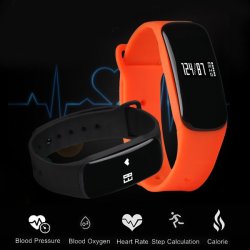 Oled Blood Pressure Heart Rate Oximeter Monitor Sport Health Smart Bracelet Ip67 Waterproof