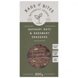 Bags Of Bites Naturally Loaded Crackers Savoury Date & Rosemary 200G