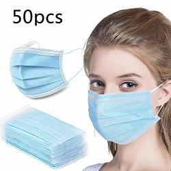 50 Pcs Surgical Masks Disposable Face Masks 3-PLY Face Mask Surgical Dental Earloop Polypropylene Masks For Personal Health