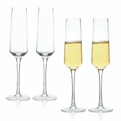 GoodGlassware Champagne Flutes (Set of 4)