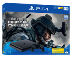 Sony Playstation 4 1TB Slim Gaming Console With 1X Dualshock Wireless Controller + Call Of Duty Modern Warfare - Jet Black Compact Design 1000GB
