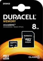 DURACELL 8GB Micro Sd Class 4 + Sd Adapter