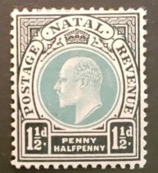 Natal South Africa King Edward Vii 1902-03 1 1 2p